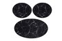 Mijölnir Juego de alfombrillas de baño Marble - Black, 3 piezas